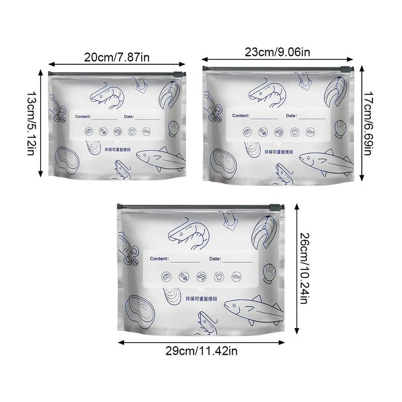 30pcs Reusable Aluminum Foil Sealable Storage Bags, Thicken Stand Up Foil Sealable Bags with Label and Zip Lock, Aluminum Foils Bag10 for Food, Vegetable Fruit Meat - Image 3